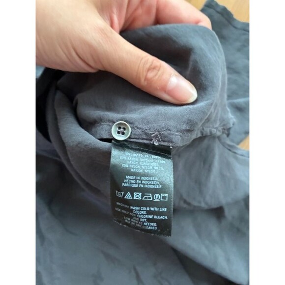 MAEVE Womens Jemima Carbon Gray Utility Drawstring Midi Shirt Dress Size US 2 - Picture 7 of 9